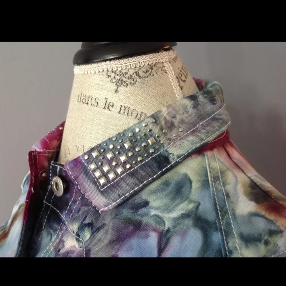 Hand Dyed Jean Jacket - Picture 5 of 5